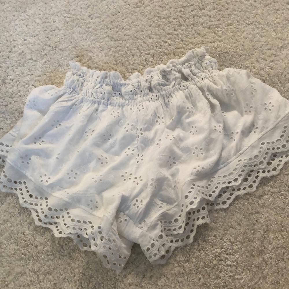 White flowy shorts